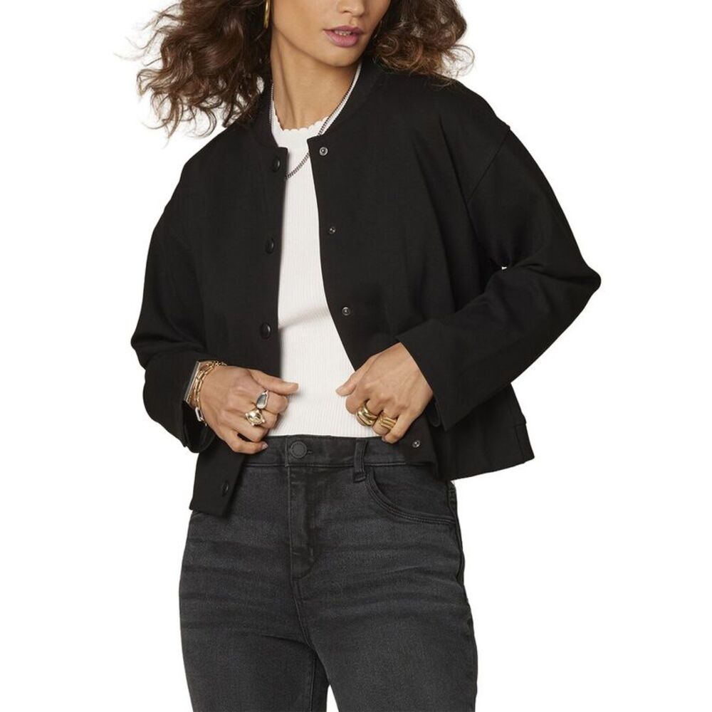 Wit & Wisdom Womens  Crop Bomber Jacket